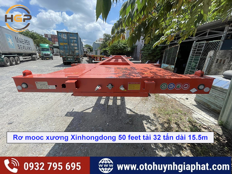 Mooc xương 50 feet dài 15.5m tải 32 tấn CIMC Xinhongdong