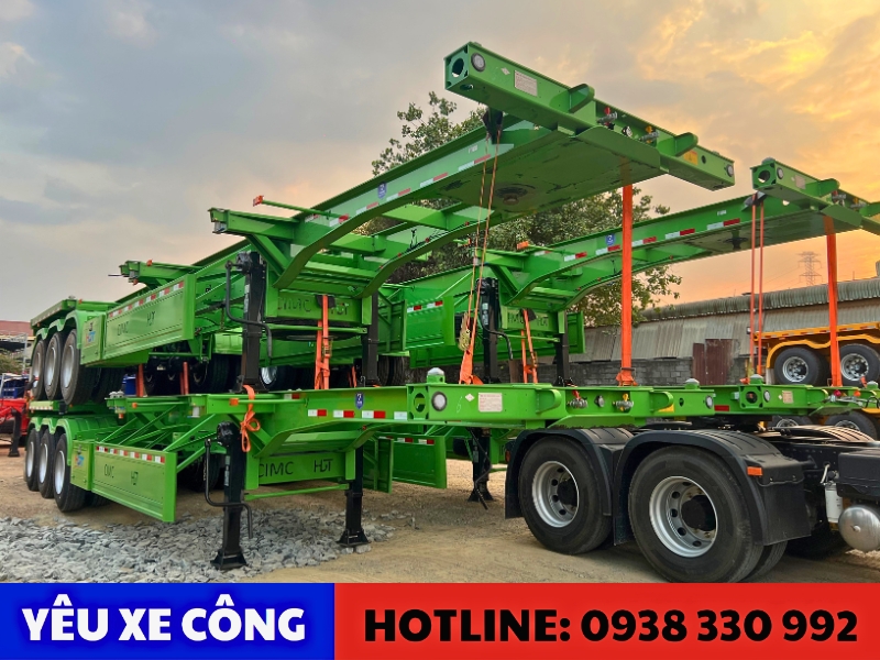 Sơ mi rơ mooc chở container phục vụ vận tải