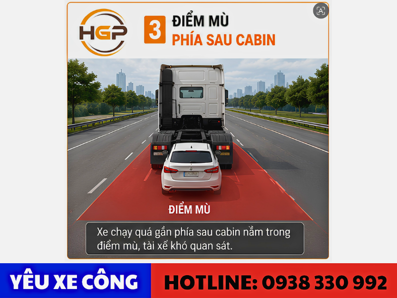 Điểm mù phía sau cabin