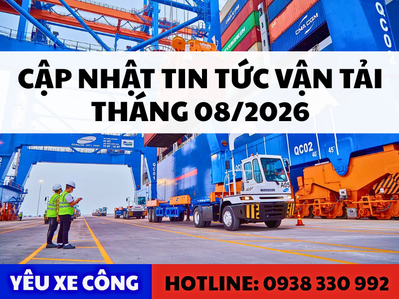 Cập nhật tin tức vận tải tháng 08/2026