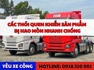 Các thối quen sử dụng khiến xe - mooc bị hao mòn nhanh chóng