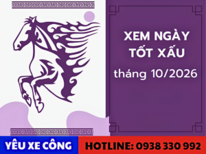 Các ngày đẹp để mua xe trong tháng 10/2026