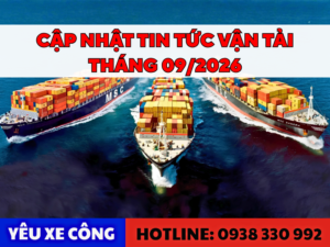 Cập nhật tin tức vận tải đáng chú ý ở tháng 09/2026